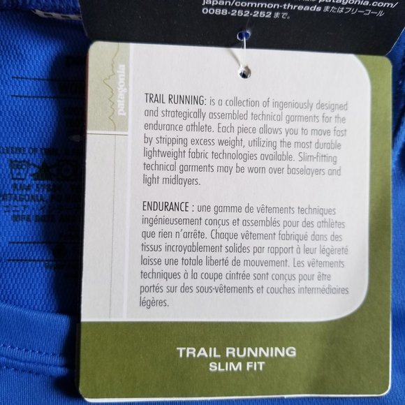 Patagonia Women’s Short Sleeve Crew Neck Fore Runner Shirt Blue - Picture 8 of 14